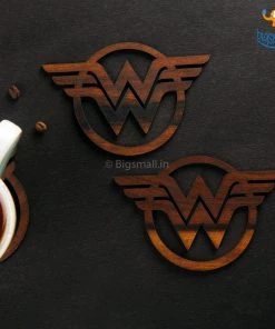 Bigsmall_cc Wonder Woman Wooden Coasters Corporate
