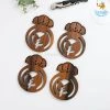 Bigsmall_cc Laser Cut Real Madrid Wooden Coasters - Set Of 4