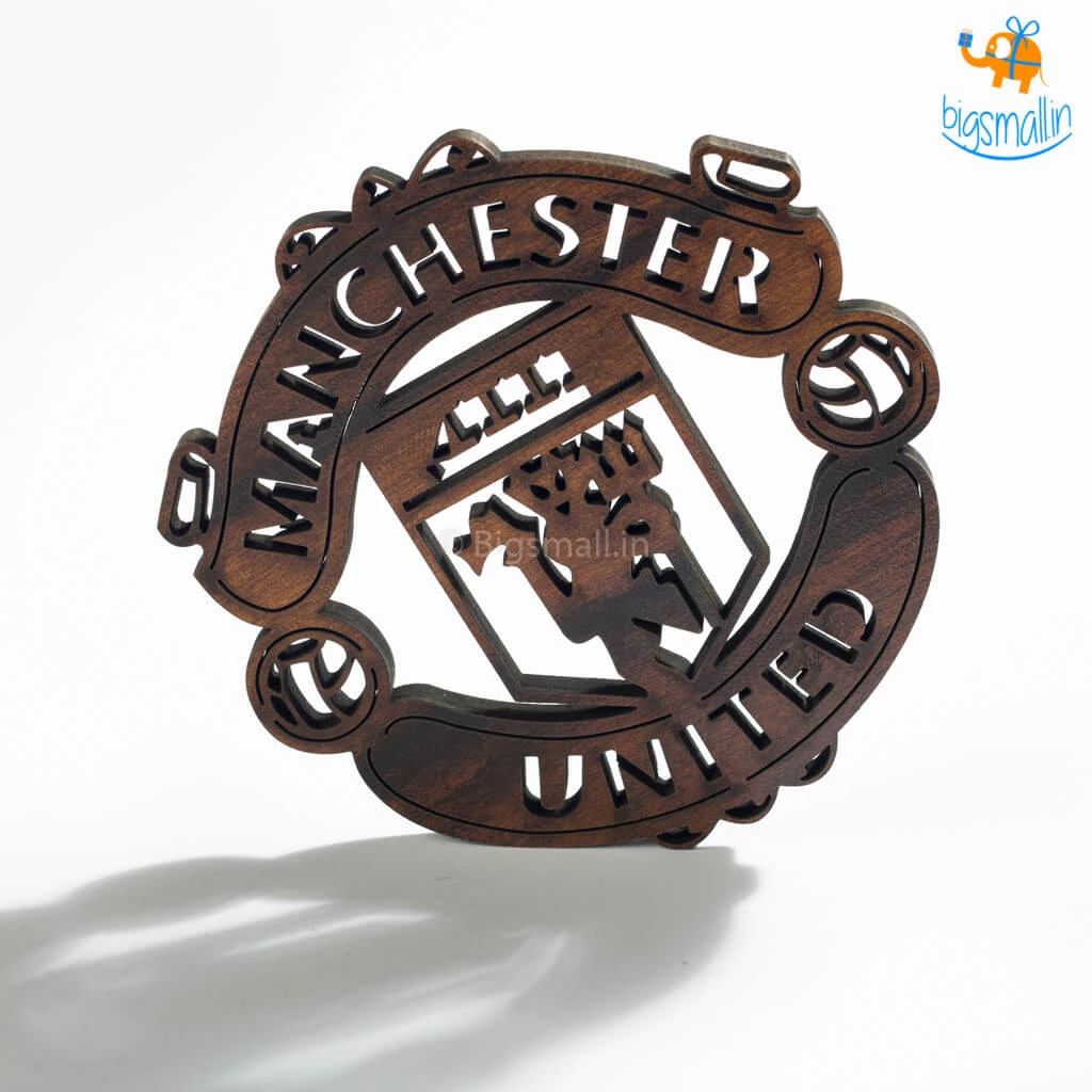 Bigsmall_cc Laser Cut Manchester United Wooden Coasters - Set Of 4