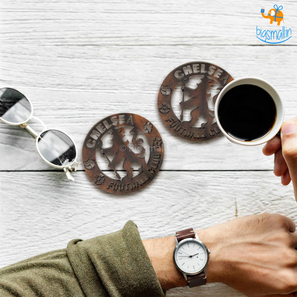 Bigsmall_cc All Of It Chelsea Laser Cut Wooden Coasters - Set Of 4