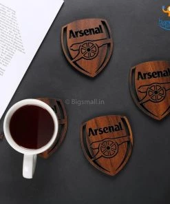 Bigsmall_cc All Of It Arsenal Laser Cut Wooden Coasters - Set Of 4