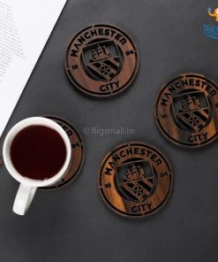 Bigsmall_cc Laser Cut Manchester City Wooden Coasters - Set Of 4 All Of It