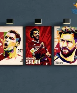 Bigsmall_cc Footballer Printed Wooden Poster