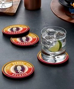 Bigsmall_cc East Bengal Club Wooden Coasters - Set Of 4