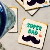 Bigsmall_cc Super Dad Wooden Coasters
