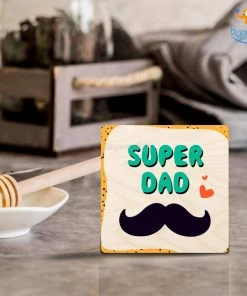 Bigsmall_cc Super Dad Wooden Coasters