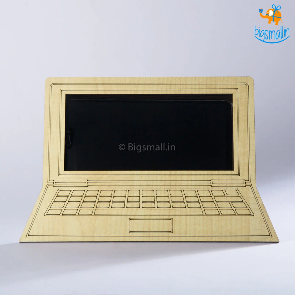 Indian Craft Wooden Computer Phone Holder