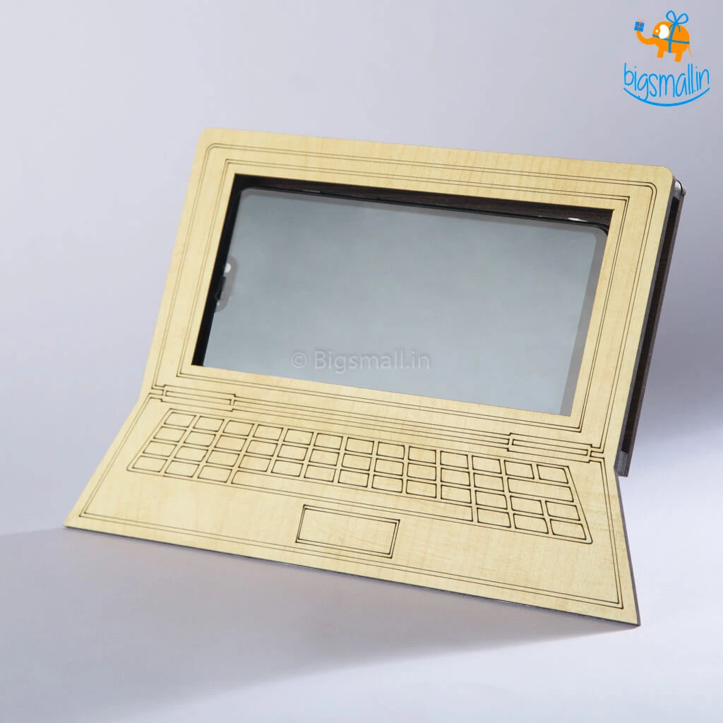 Indian Craft Wooden Computer Phone Holder