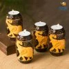 Indian Craft Hand-Crafted Elly Wooden Tea Light Holder
