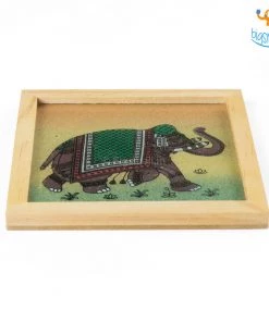 Indian Craft Hand-Painted Wooden Coasters - Set Of 6 Father's Day