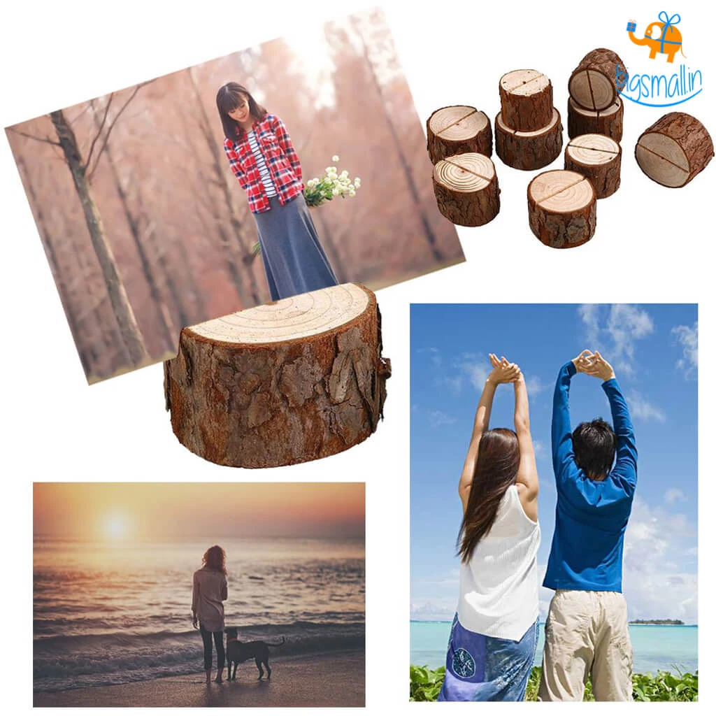 VinnyC Wooden Logs Polaroid Photo Holder - Set Of 10 All Of It