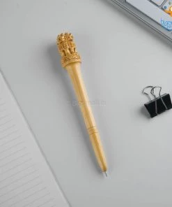 Indian Craft Wooden National Emblem Pen - Souvenir