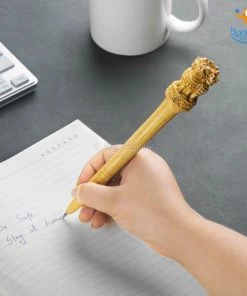 Indian Craft Wooden National Emblem Pen - Souvenir