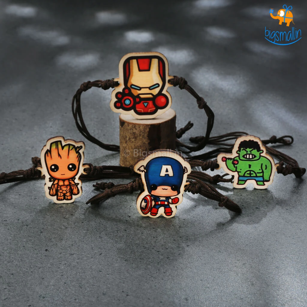 Bigsmall_cc Avengers Wooden Rakhi