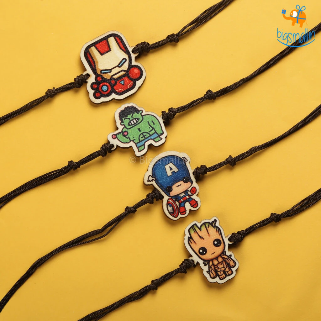 Bigsmall_cc Avengers Wooden Rakhi