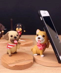 AmyLi 3D Wooden Doggo Mobile Stand