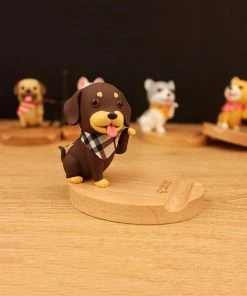 AmyLi 3D Wooden Doggo Mobile Stand