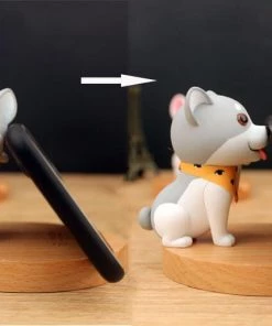 AmyLi 3D Wooden Doggo Mobile Stand