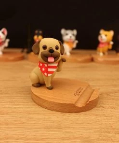 AmyLi 3D Wooden Doggo Mobile Stand