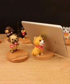 AmyLi 3D Wooden Doggo Mobile Stand