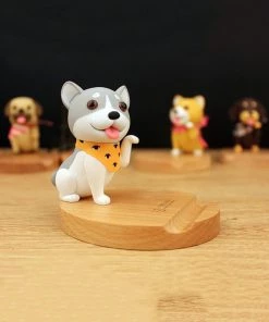 AmyLi 3D Wooden Doggo Mobile Stand