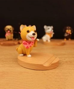 AmyLi 3D Wooden Doggo Mobile Stand