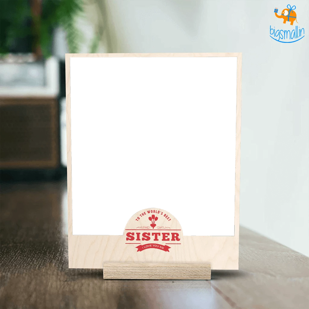 Chitra Chaya Best Sister Personalized Wooden Print Frame | COD Not Available