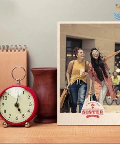 Chitra Chaya Best Sister Personalized Wooden Print Frame | COD Not Available