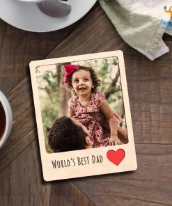 Chitra Chaya Father's Day Personalized Best Dad Wooden Fridge Magnet | COD Not Available