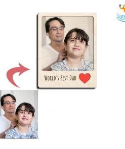 Chitra Chaya Father's Day Personalized Best Dad Wooden Fridge Magnet | COD Not Available