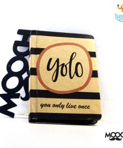 Mooch Design Studio All Of It YOLO A6 Notebook With Elastic