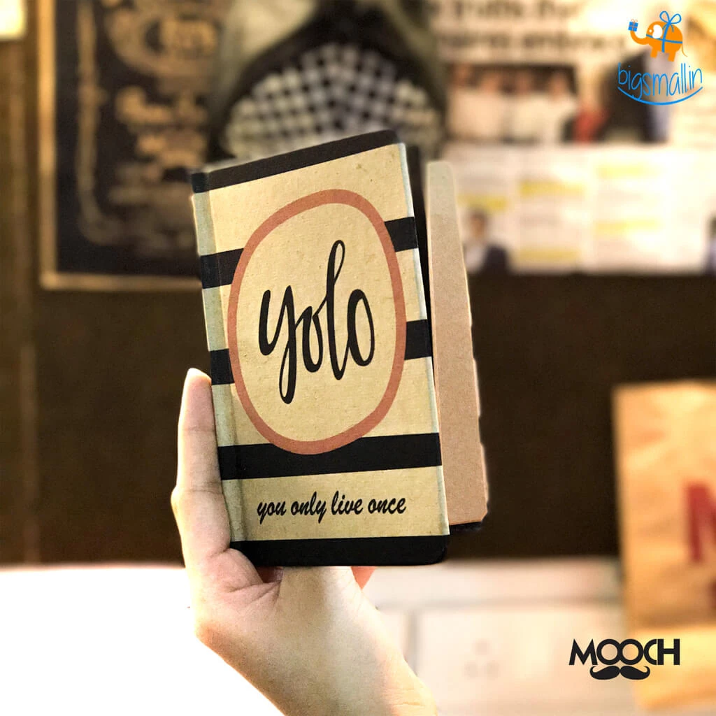 Mooch Design Studio All Of It YOLO A6 Notebook With Elastic