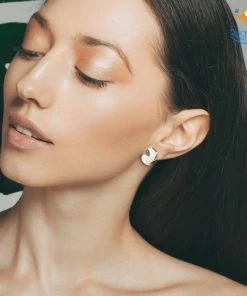 Krita & Penna Zebra Gold Plated Earrings All Of It