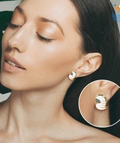 Krita & Penna Zebra Gold Plated Earrings All Of It