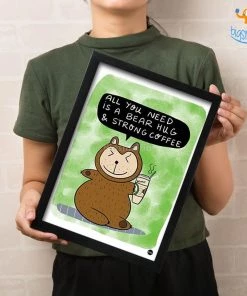 Krita & Penna Coffee Poster With Frame Father's Day