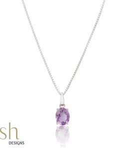 Ash Designs Amaya Amethyst Pendant With Silver Chain All Of It