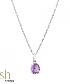 Ash Designs Amaya Amethyst Pendant With Silver Chain All Of It