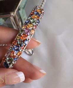 Ash Designs Confetti Multi-Sapphire Bracelet Bangle