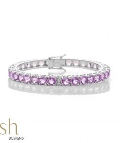 Ash Designs All Of It Elena Amethyst Bracelet Bangle Set In Silver