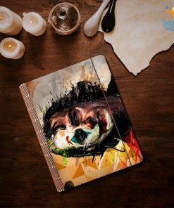 Bigsmall_cc All Of It Joker Wooden Binder With Elastic Strap