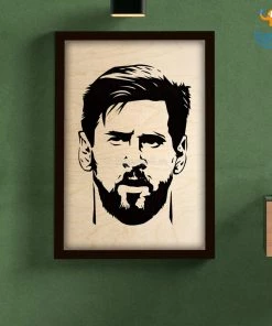 Bigsmall_cc Footballer Engraved Wooden Frame (19 X 13 Inches)